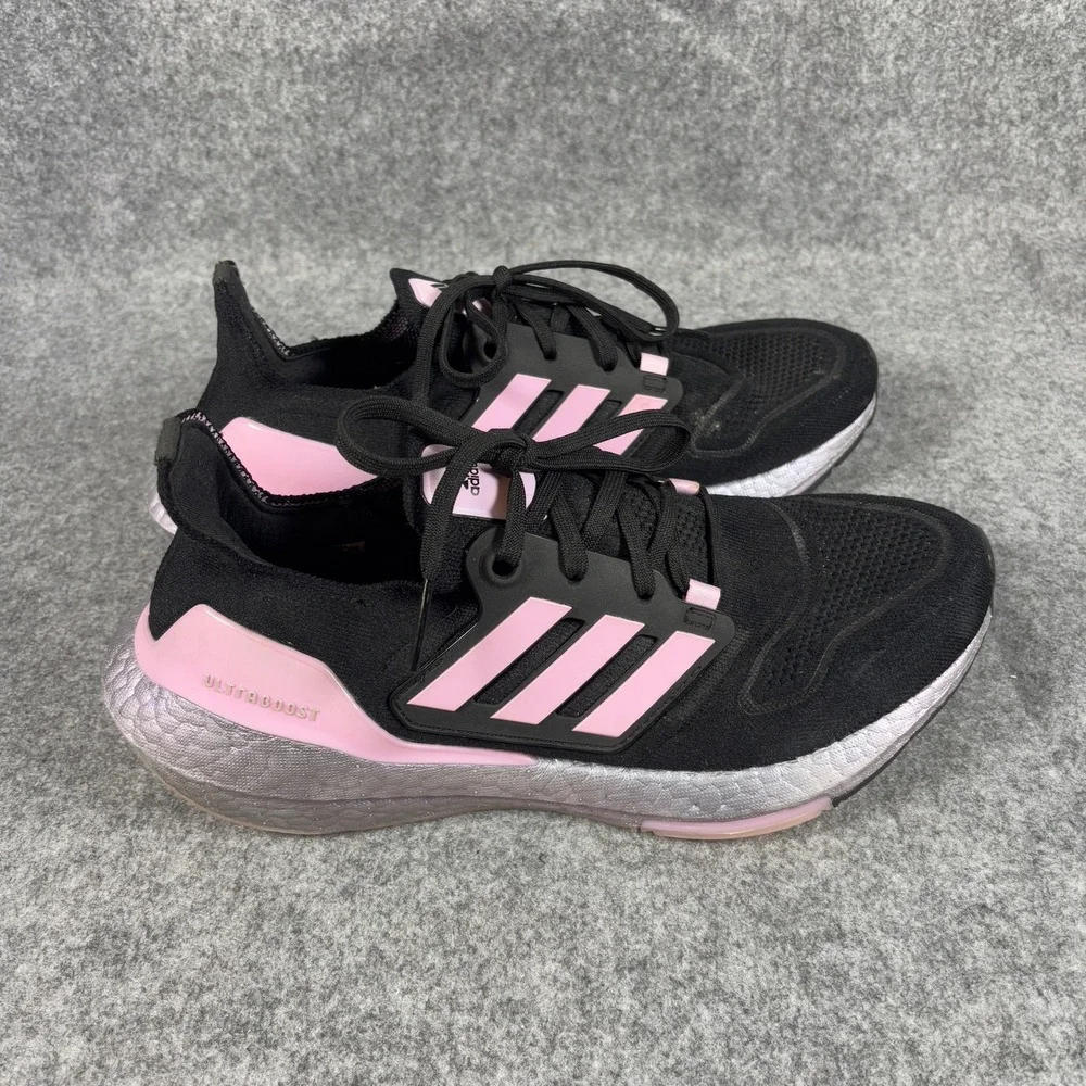 Adidas Ultraboost 22 Womens Size 8 Black Pink Running Shoes Sneakers HP2480